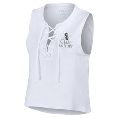 Chicago White Sox WEAR by Erin Andrews Women's Lace-Up Tank Top for sale