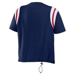 Cleveland Guardians WEAR by Erin Andrews Women's Cinched Colorblock T-Shirt Online