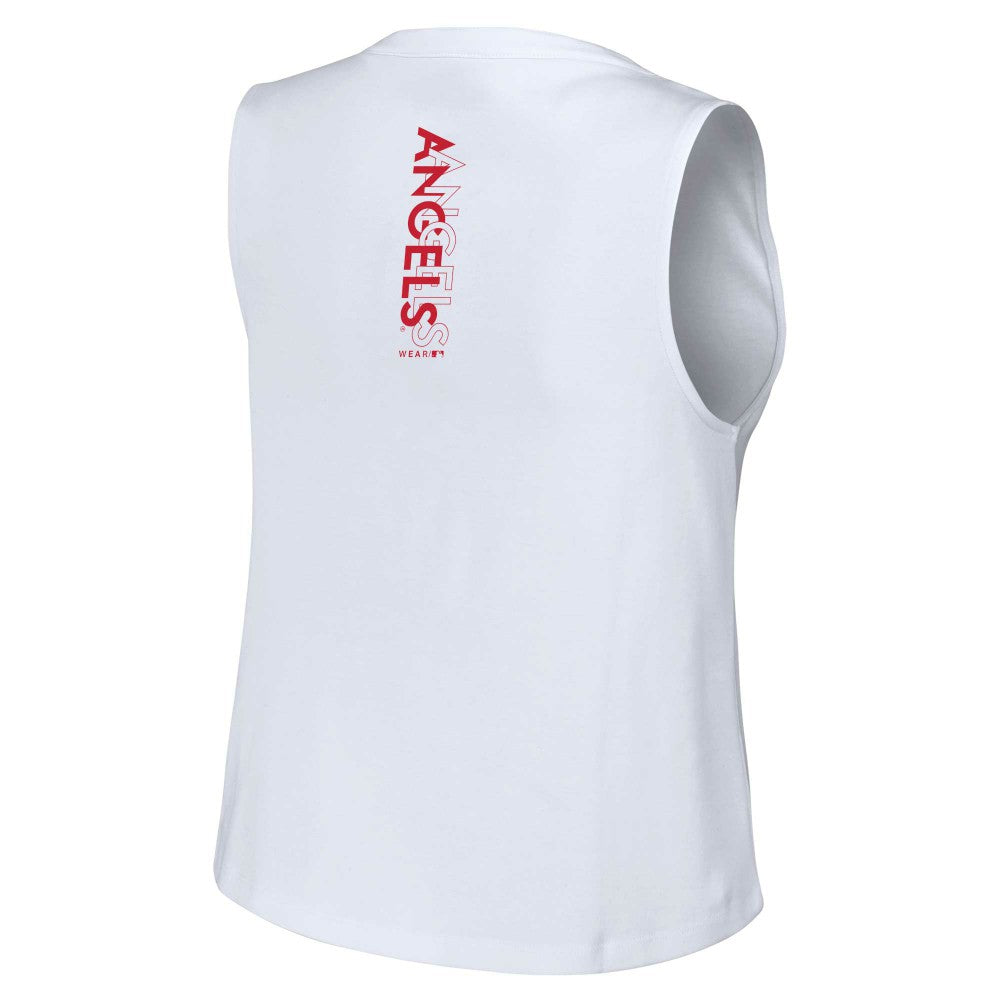 Los Angeles Angels WEAR by Erin Andrews Women's Lace-Up Tank Top Sale