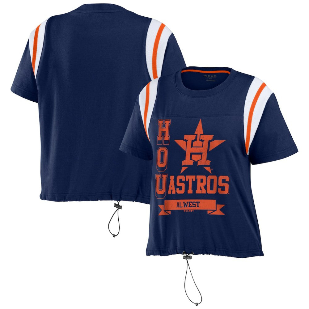 Houston Astros WEAR by Erin Andrews Women's Cinched Colorblock T-Shirt Sale