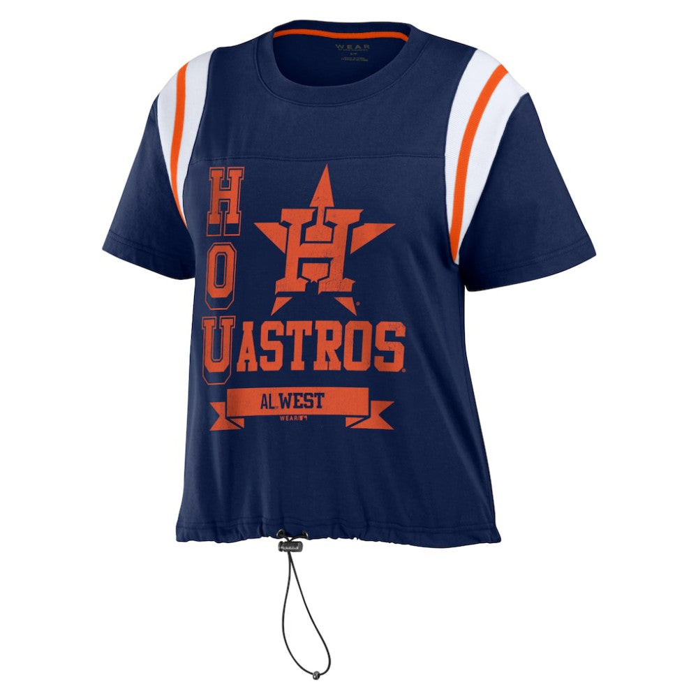 Houston Astros WEAR by Erin Andrews Women's Cinched Colorblock T-Shirt Sale