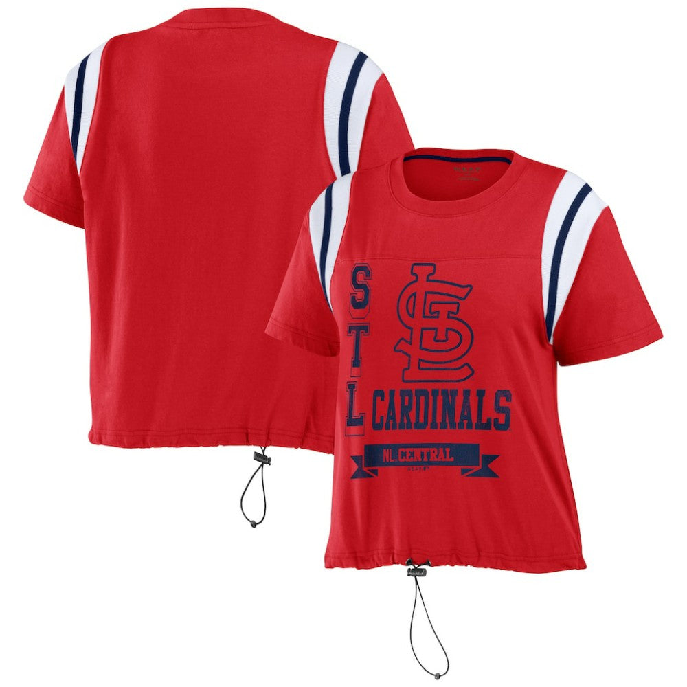 St. Louis Cardinals WEAR by Erin Andrews Women's Cinched Colorblock T-Shirt Sale