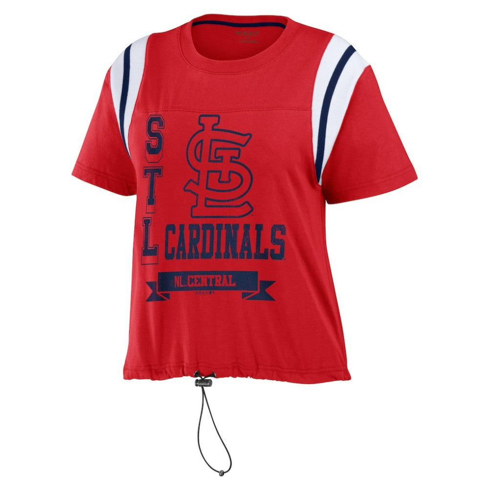 St. Louis Cardinals WEAR by Erin Andrews Women's Cinched Colorblock T-Shirt Sale