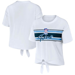Minnesota Twins WEAR by Erin Andrews Women's Front Tie T-Shirt Sale