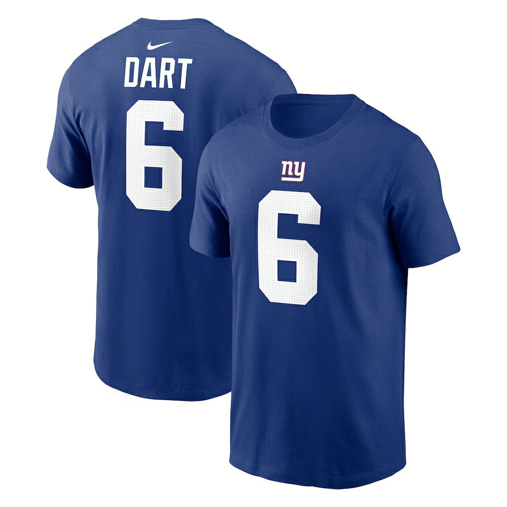 Jaxson Dart New York Giants Name & Number T-Shirt - Royal - Nike