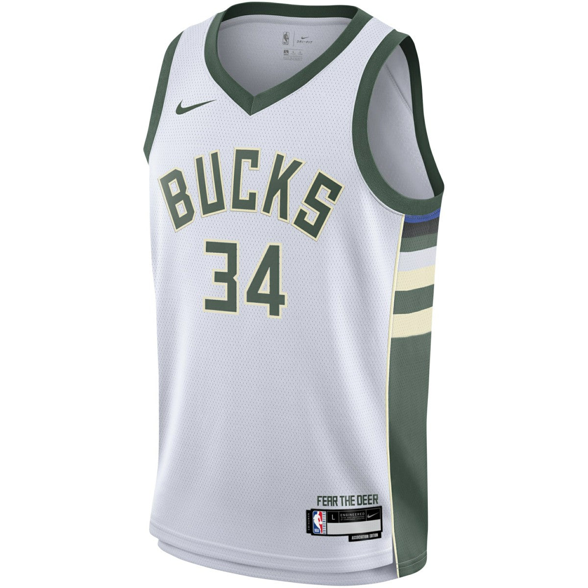 Nike Giannis Antetokounmpo Milwaukee Bucks Youth Swingman Jersey Association Edition White