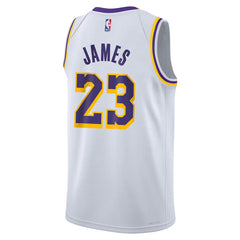 Nike LeBron James Los Angeles Lakers Youth Swingman Jersey Association Edition White