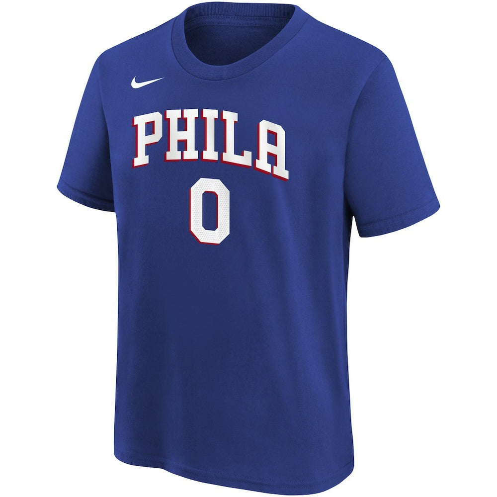 Tyrese Maxey Philadelphia 76ers Youth Icon Name & Number T-Shirt Royal