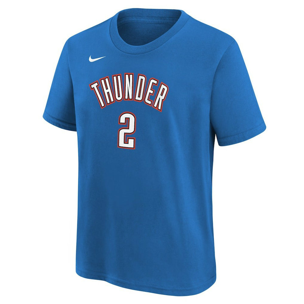 Shai Gilgeous-Alexander Oklahoma City Thunder Youth Icon Name & Number T-Shirt Blue