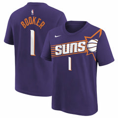 Devin Booker Phoenix Suns Youth Icon Name & Number T-Shirt Purple