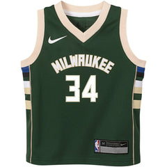 Nike Giannis Antetokounmpo Milwaukee Bucks Preschool Swingman Player Jersey Icon Edition Hunter Green
