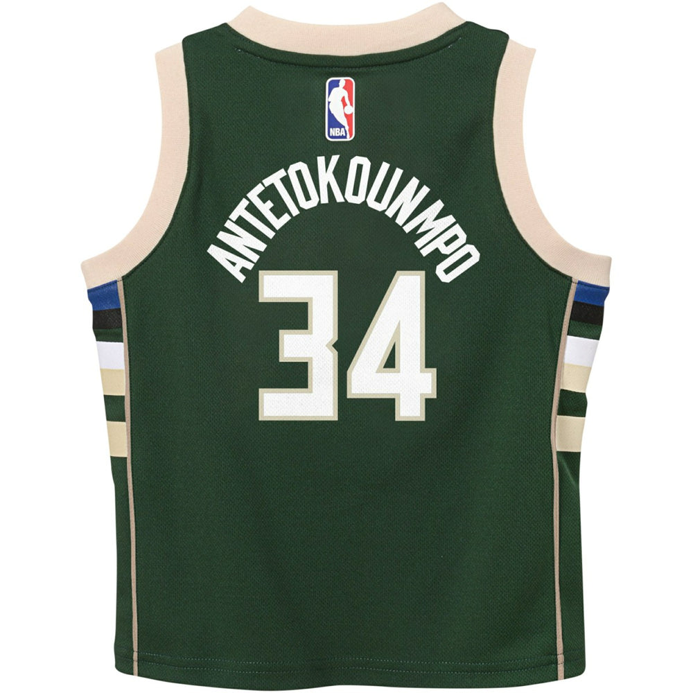 Nike Giannis Antetokounmpo Milwaukee Bucks Preschool Swingman Player Jersey Icon Edition Hunter Green