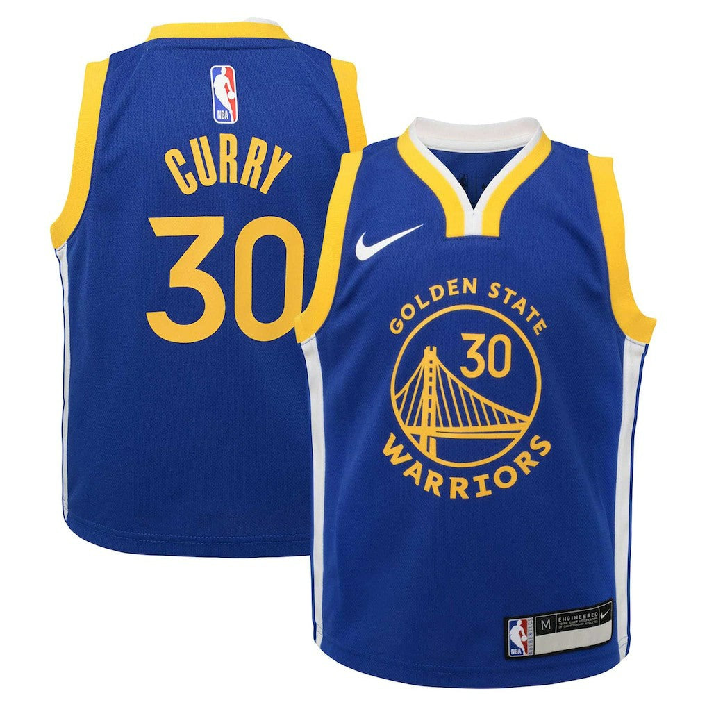 Nike Stephen Curry Golden State Warriors Preschool Dri-FIT Swingman Player Jersey Icon Editi- Royal