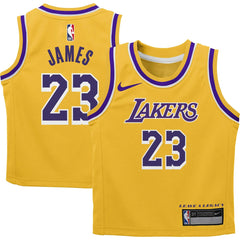 Nike LeBron James Los Angeles Lakers Preschool Dri-FIT Swingman Player Jersey Icon Edition Gold