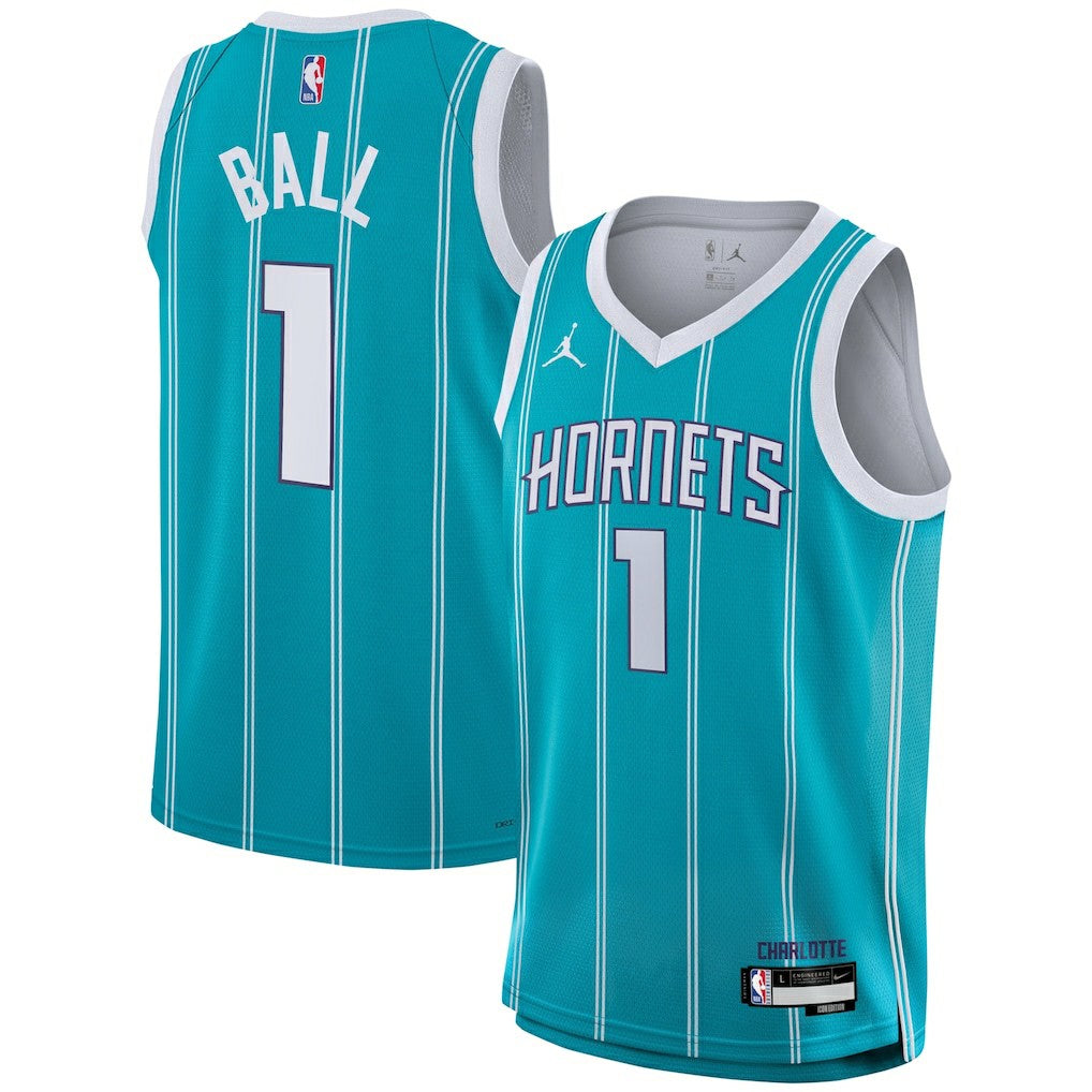 Nike LaMelo Ball Charlotte Hornets Youth Swingman Jersey Icon Edition Teal
