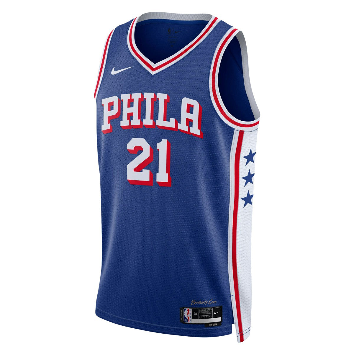 Nike Joel Embiid Philadelphia 76ers Youth Swingman Jersey Icon Edition Royal