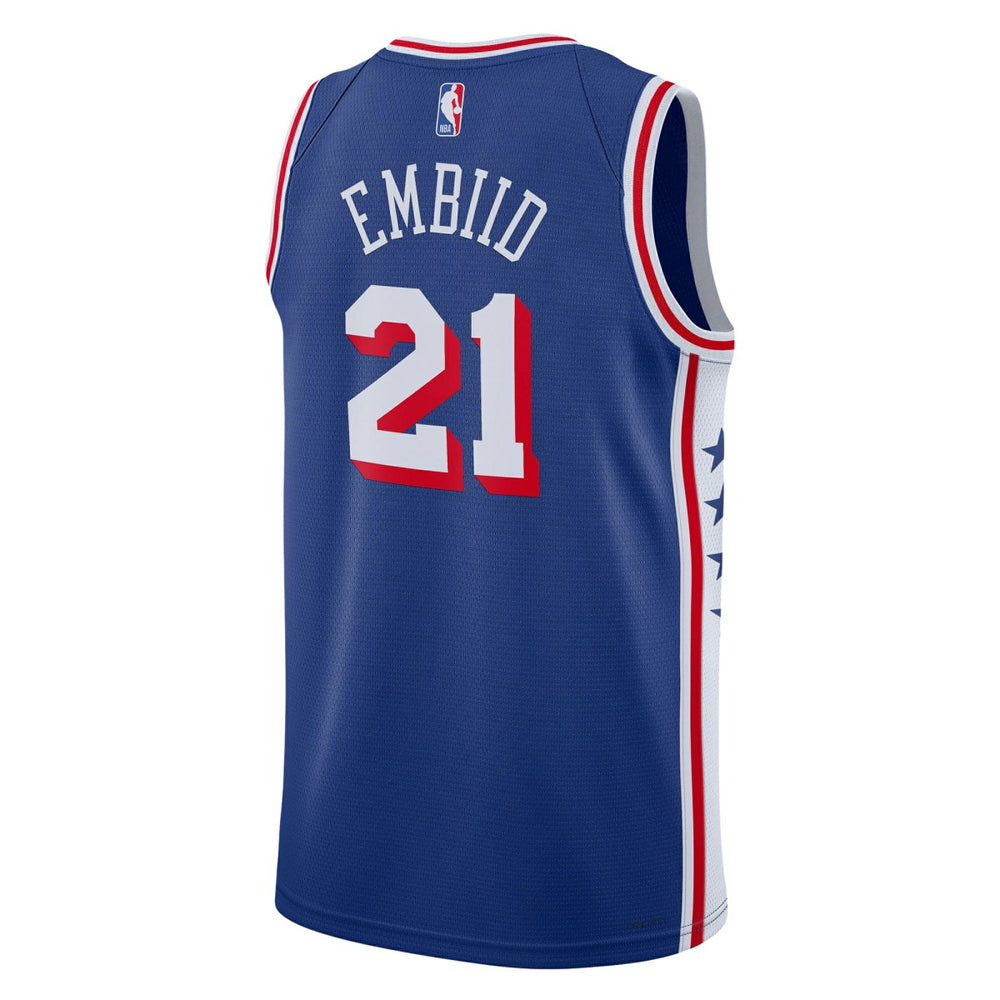 Nike Joel Embiid Philadelphia 76ers Youth Swingman Jersey Icon Edition Royal