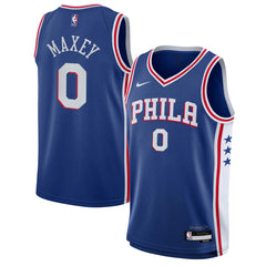 Nike Tyrese Maxey Philadelphia 76ers Youth Swingman Jersey Icon Edition Royal