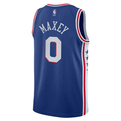 Nike Tyrese Maxey Philadelphia 76ers Youth Swingman Jersey Icon Edition Royal