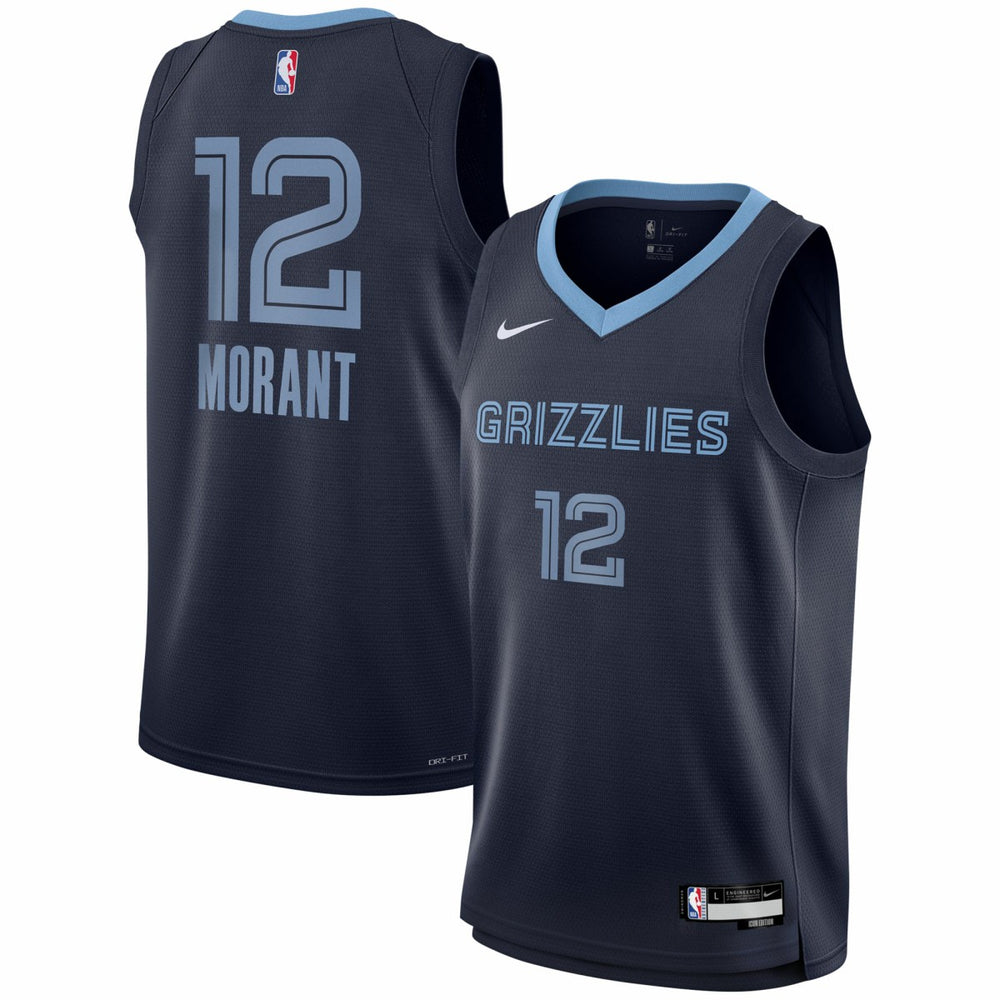 Nike Ja Morant Memphis Grizzlies Youth Swingman Jersey Icon Edition Navy