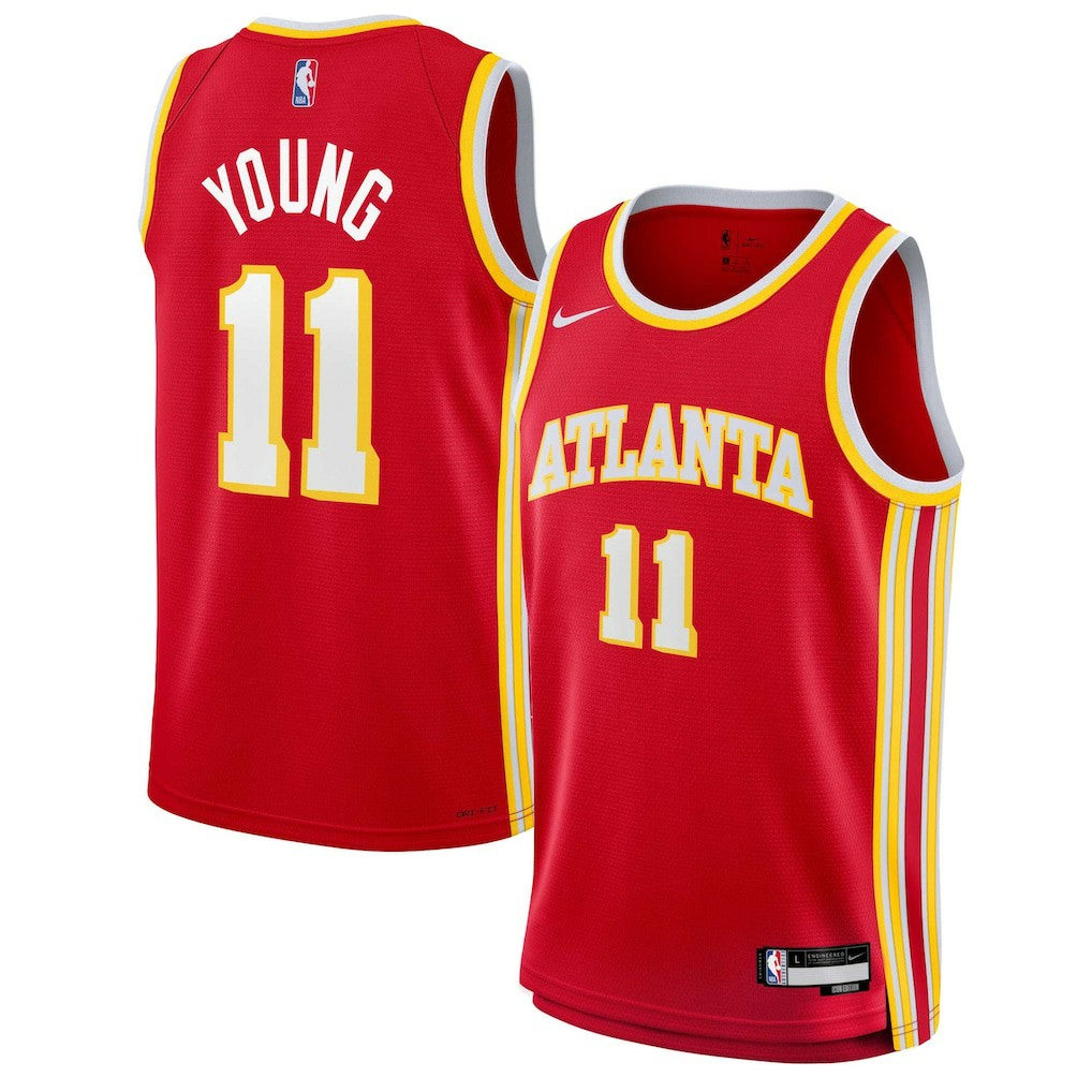 Nike Trae Young Atlanta Hawks Youth Swingman Jersey Icon Edition Red