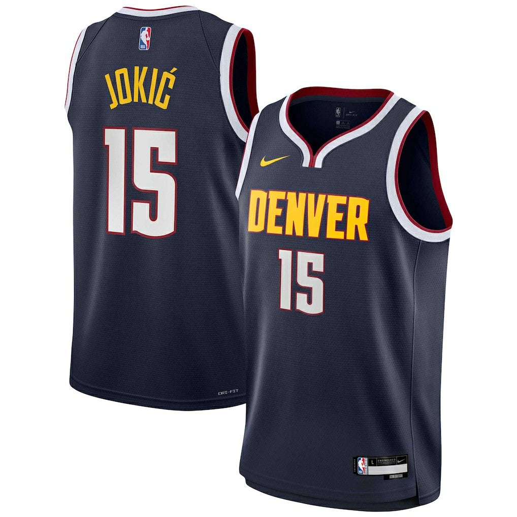 Nike Nikola Jokic Denver Nuggets Youth Swingman Jersey Icon Editi- Navy