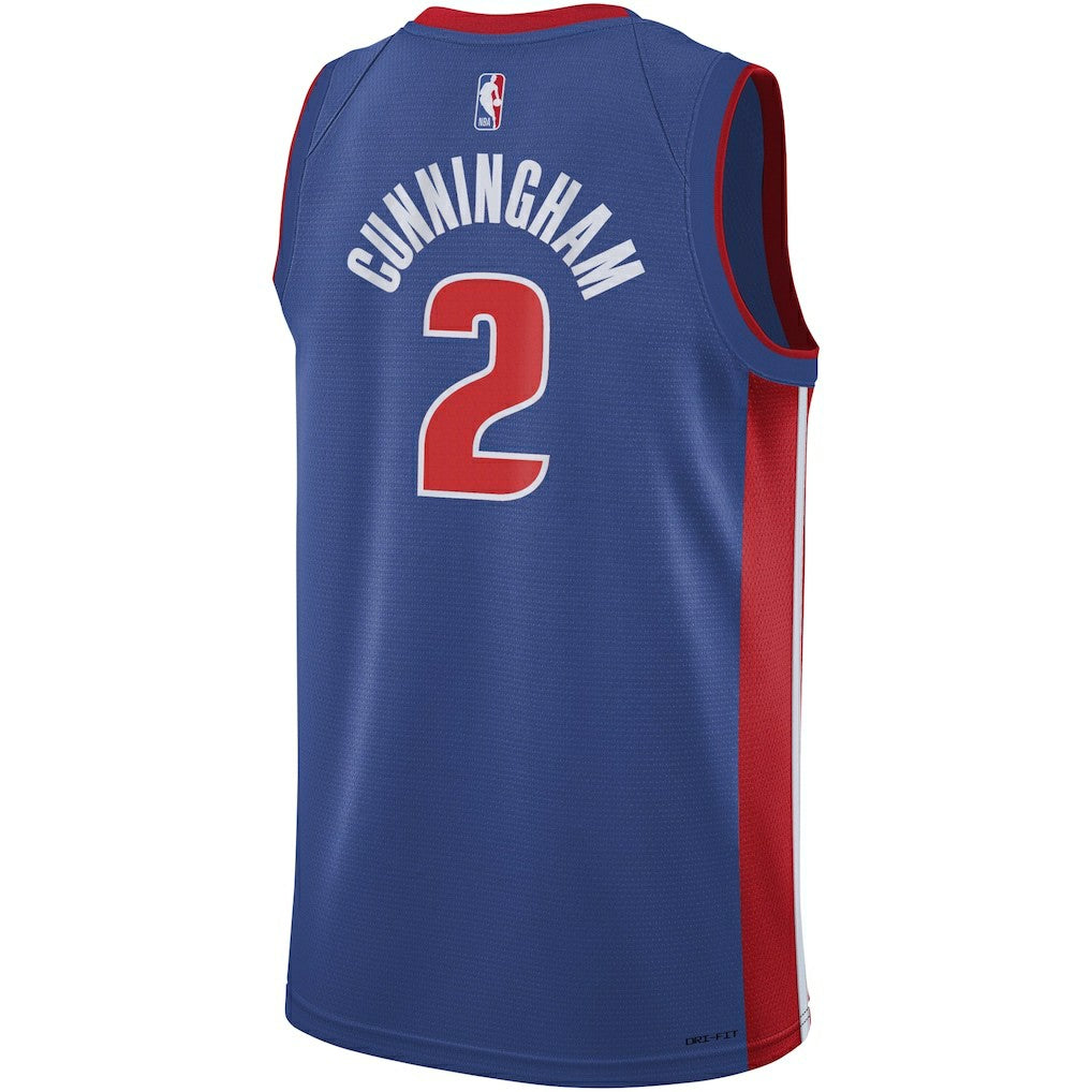 Nike Cade Cunningham Detroit Pistons Youth Swingman Jersey Icon Editi- Blue
