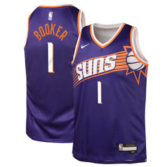 Nike Devin Booker Phoenix Suns Youth Swingman Jersey Icon Edition Purple