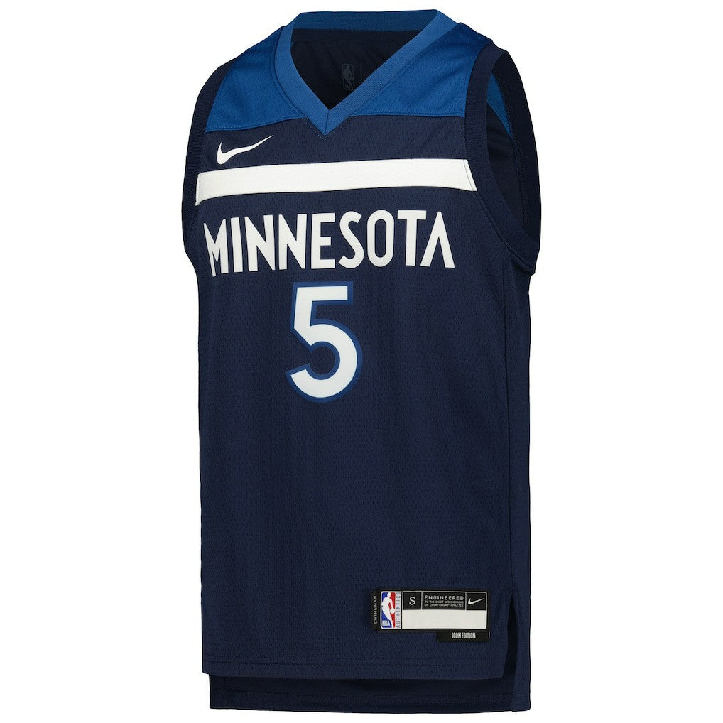 Nike Anthony Edwards Minnesota Timberwolves Youth Swingman Jersey Icon Edition Navy