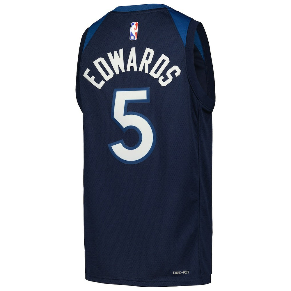 Nike Anthony Edwards Minnesota Timberwolves Youth Swingman Jersey Icon Edition Navy