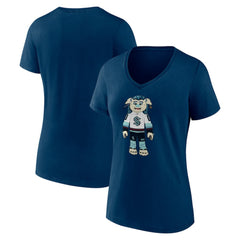 Seattle Kraken Women's Mascot Buoy V-Neck T-Shirt - Deep Sea Blue | NHL discount