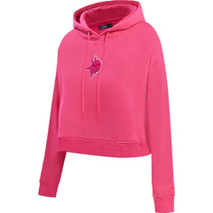 Minnesota Vikings Pro Standard Women's Triple Pink Cropped Pullover Hoodie - NFL