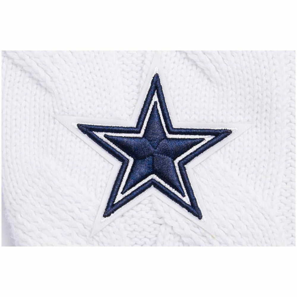 Dallas Cowboys Pro Standard Women's Prep V-Neck Pullover Sweater - White - NFL