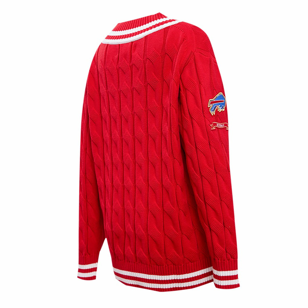 Buffalo Bills Pro Standard Women's Prep V-Neck Pullover Sweater - Red - NFL
