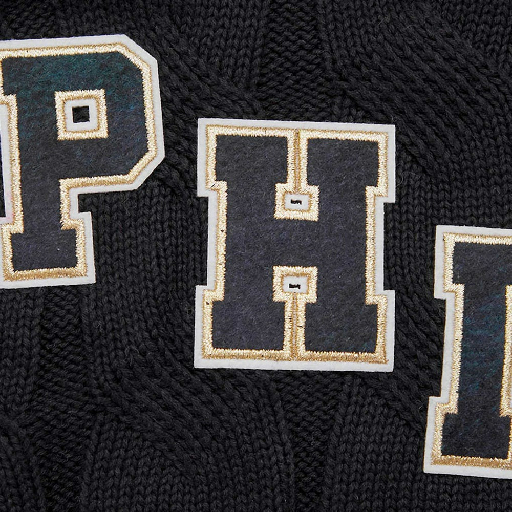 Philadelphia Eagles Pro Standard Women's Prep V-Neck Pullover Sweater - Black - NFL