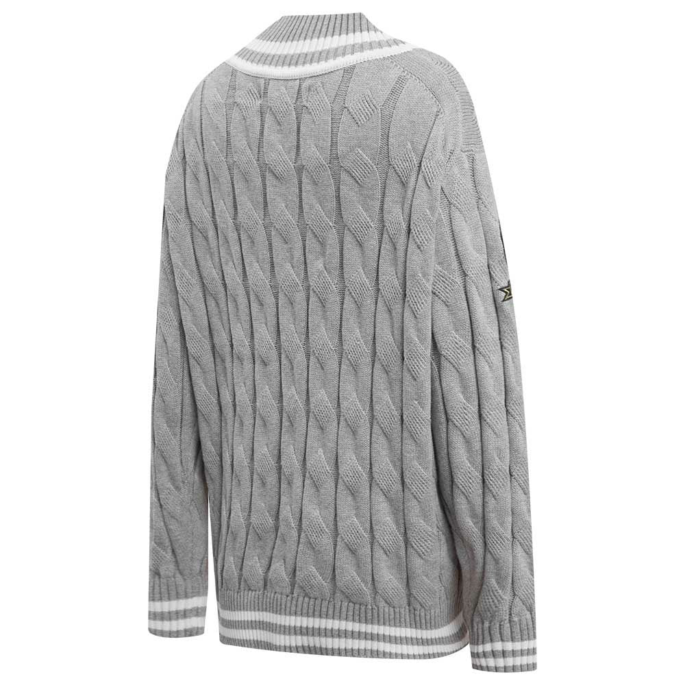 Green Bay Packers Pro Standard Women's Prep V-Neck Pullover Sweater - Heather Gray - NFL