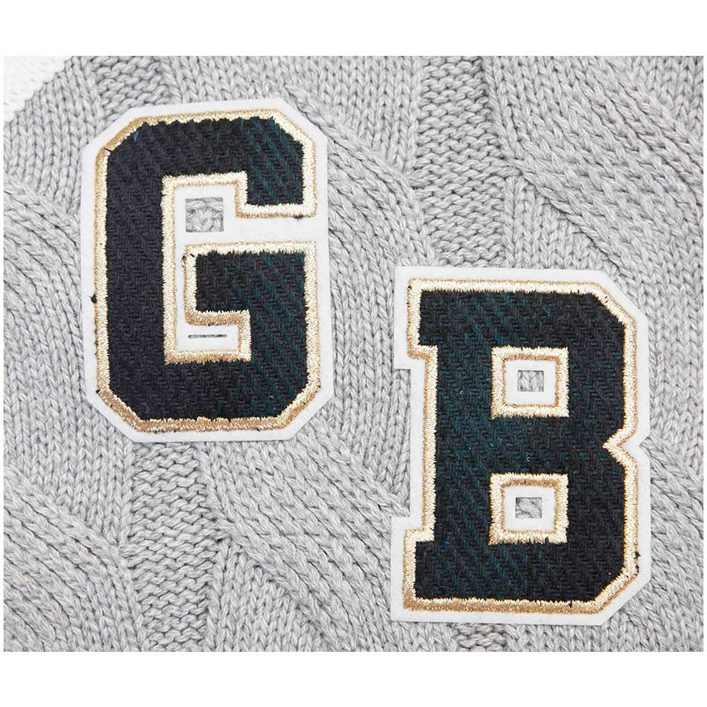 Green Bay Packers Pro Standard Women's Prep V-Neck Pullover Sweater - Heather Gray - NFL