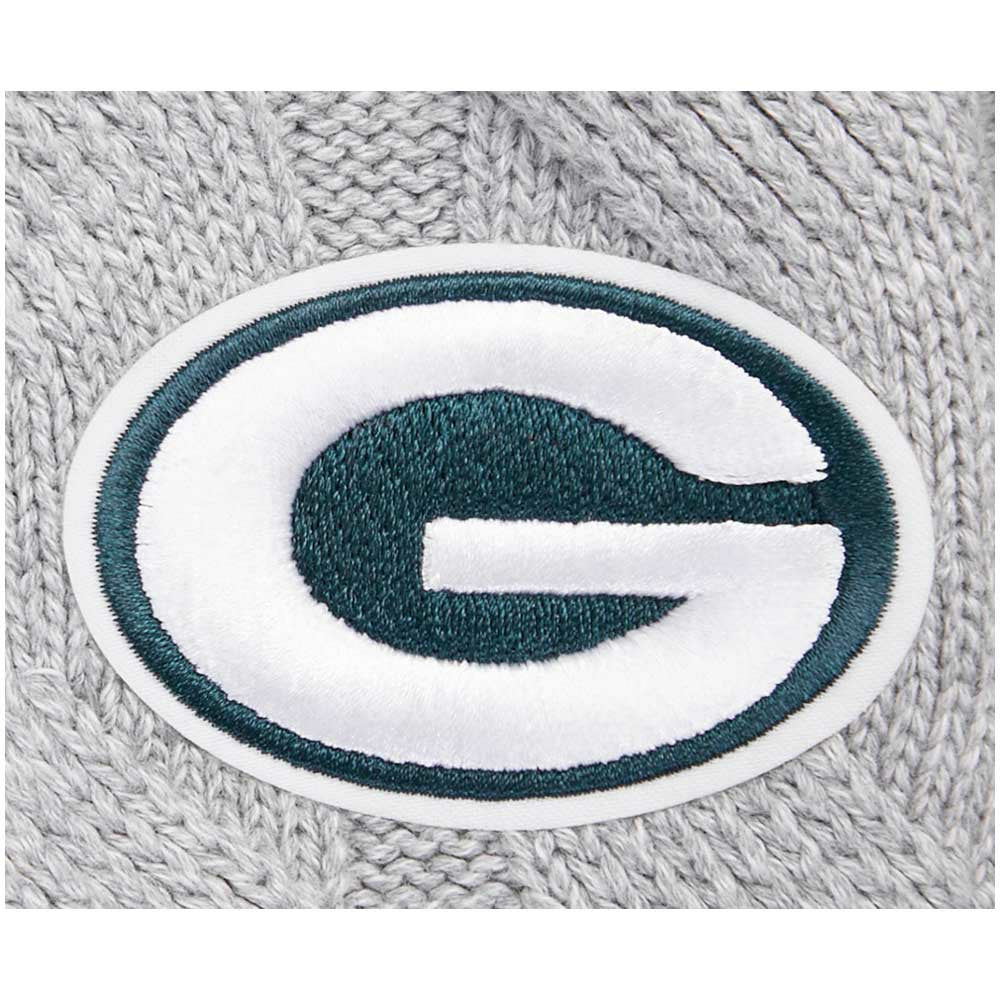 Green Bay Packers Pro Standard Women's Prep V-Neck Pullover Sweater - Heather Gray - NFL