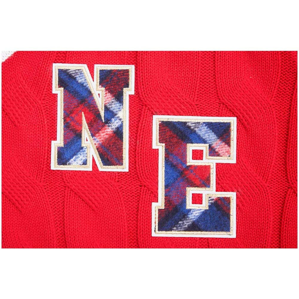 New England Patriots Pro Standard Women's Prep V-Neck Pullover Sweater - Red - NFL