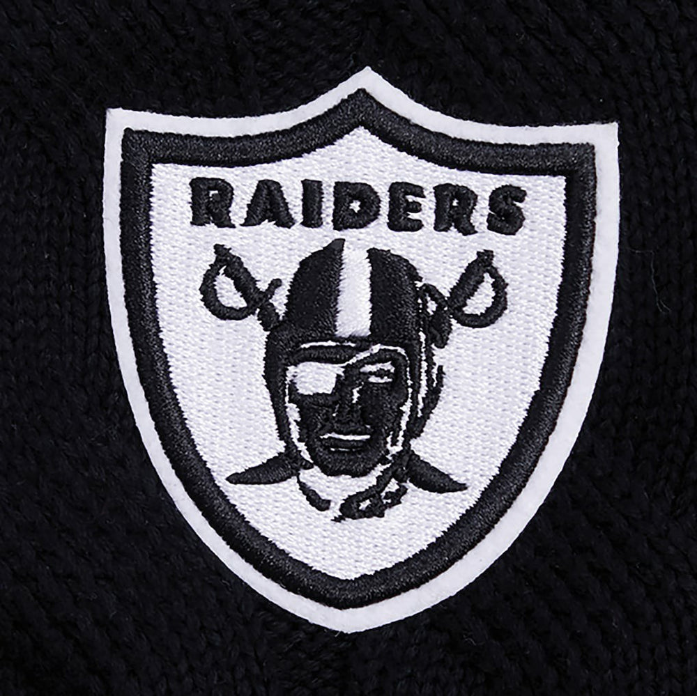 Las Vegas Raiders Pro Standard Women's Prep V-Neck Pullover Sweater - Black - NFL