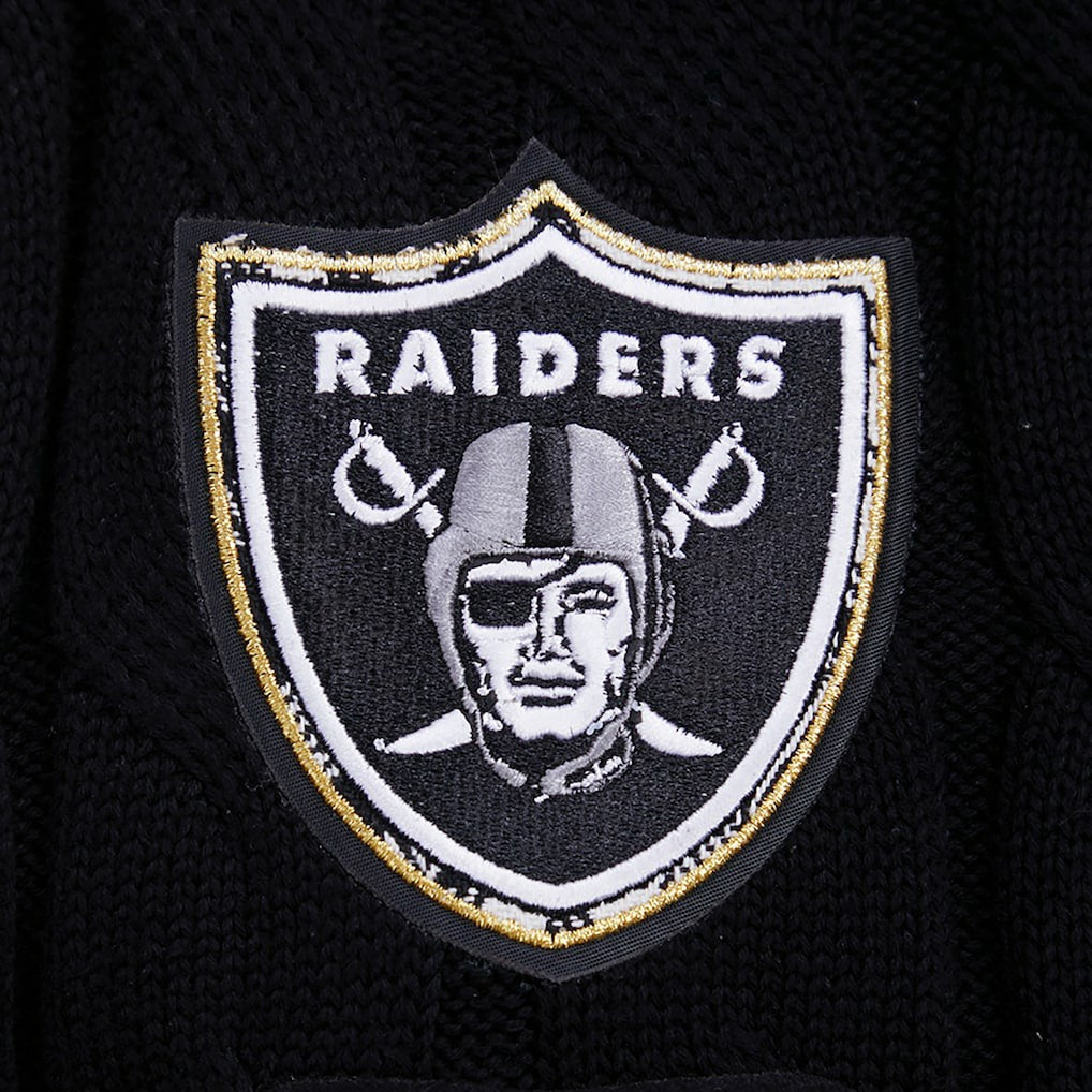 Las Vegas Raiders Pro Standard Women's Prep V-Neck Pullover Sweater - Black - NFL