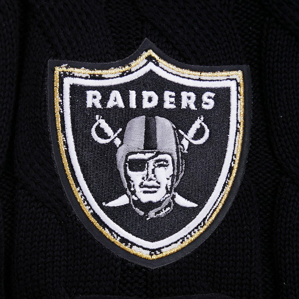 Las Vegas Raiders Pro Standard Women's Prep V-Neck Pullover Sweater - Black - NFL