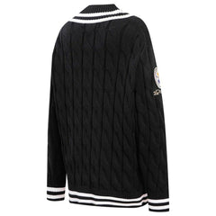 Pittsburgh Steelers Pro Standard Women's Prep V-Neck Pullover Sweater - Black - NFL