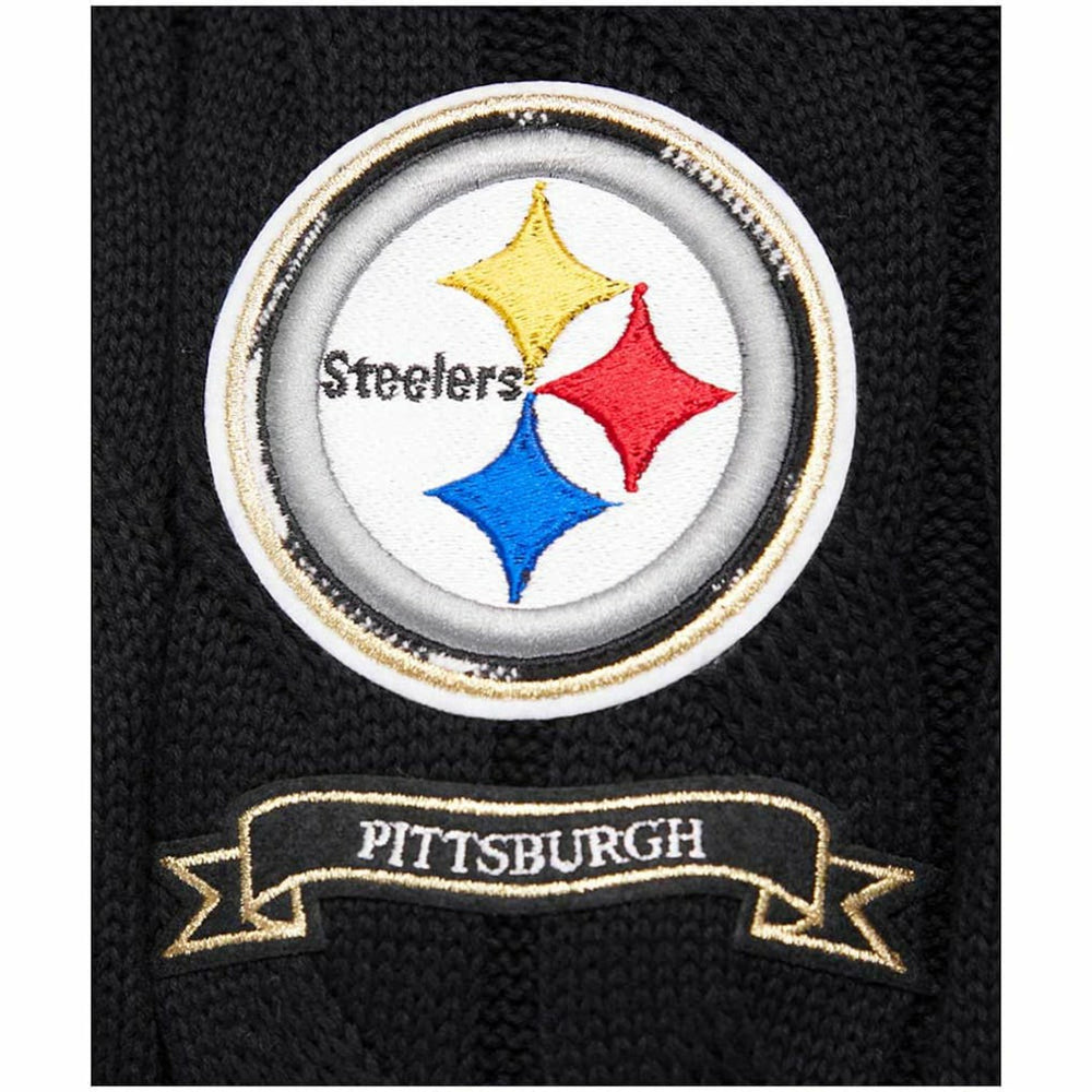 Pittsburgh Steelers Pro Standard Women's Prep V-Neck Pullover Sweater - Black - NFL