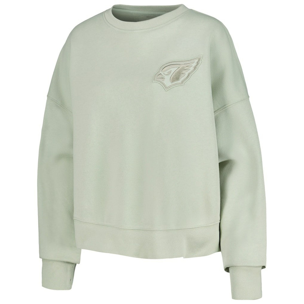 Arizona Cardinals Pro Standard Women's Oversized Cropped Neutral Pullover Sweatshirt - Light Green - NFL