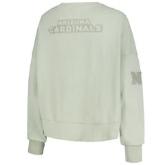 Arizona Cardinals Pro Standard Women's Oversized Cropped Neutral Pullover Sweatshirt - Light Green - NFL