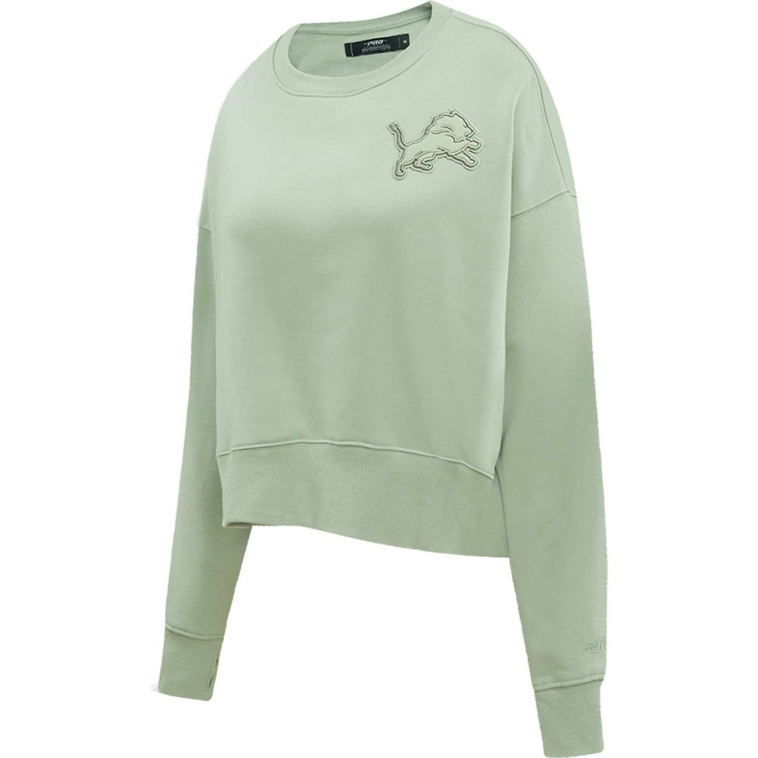 Detroit Lions Pro Standard Women's Oversized Cropped Neutral Pullover Sweatshirt - Light Green - NFL