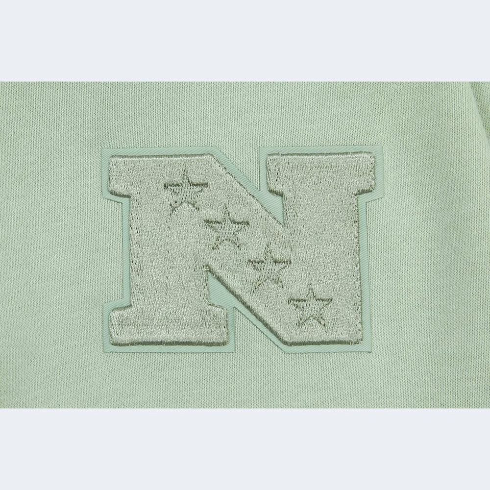 Carolina Panthers Pro Standard Women's Oversized Cropped Neutral Pullover Sweatshirt - Light Green - NFL