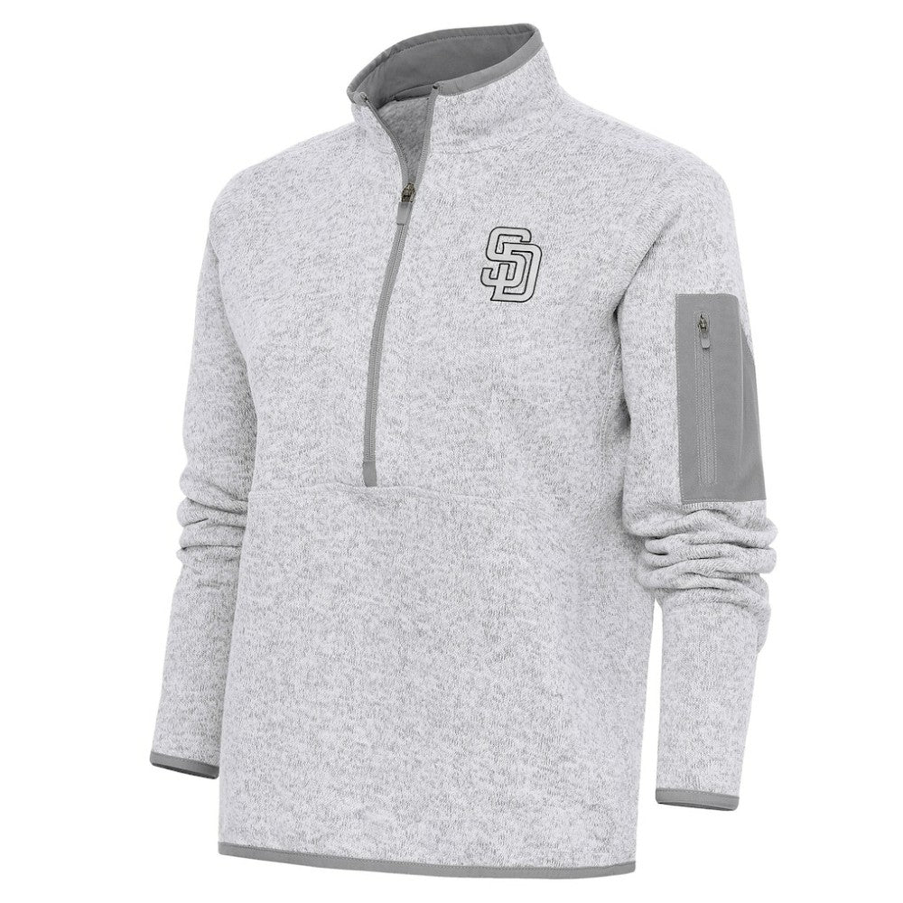 San Diego Padres Antigua Women's Brushed Metallic Fortune Half-Zip Pullover Jacket Near Me