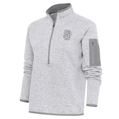 San Diego Padres Antigua Women's Brushed Metallic Fortune Half-Zip Pullover Jacket Near Me